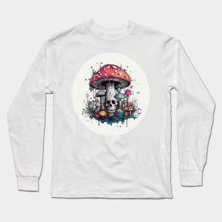 Mushroom Skull Long Sleeve T-Shirt